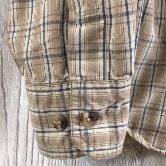 Guide Series Mens Small Tan Plaid Outdoors Shirt - Picture 3 of 8
